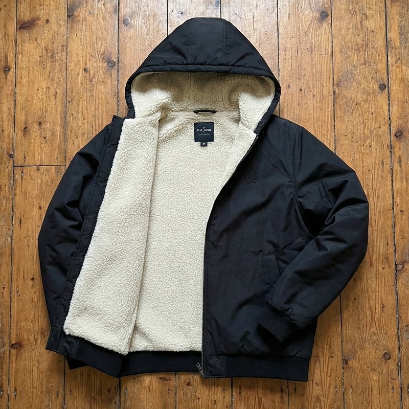 کاپشن مردانه مشکی داخل تمام خز مدل adidas-مشکی