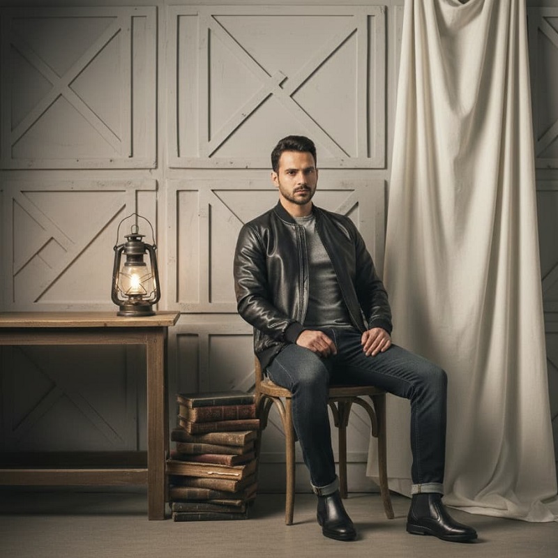 پکیج کاپشن Artim نیم بوت مردانه مشکی مدل Rad